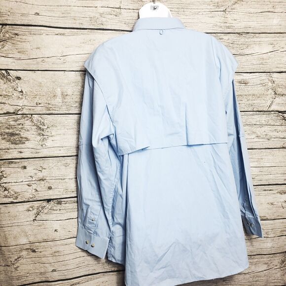 O'KEEFE'S REEF Tom Beyer Centro Costa Boss Club Light Blue Fishing Shirt Size XL - Picture 6 of 10